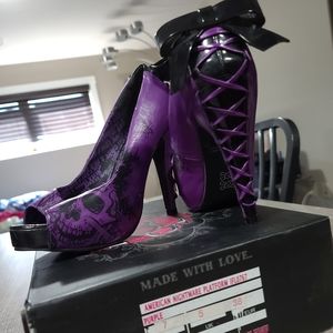 Iron fist skull heels